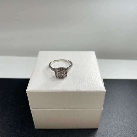 Diamond ring 0.50 ct in 10k white gold - Picture 3 of 3